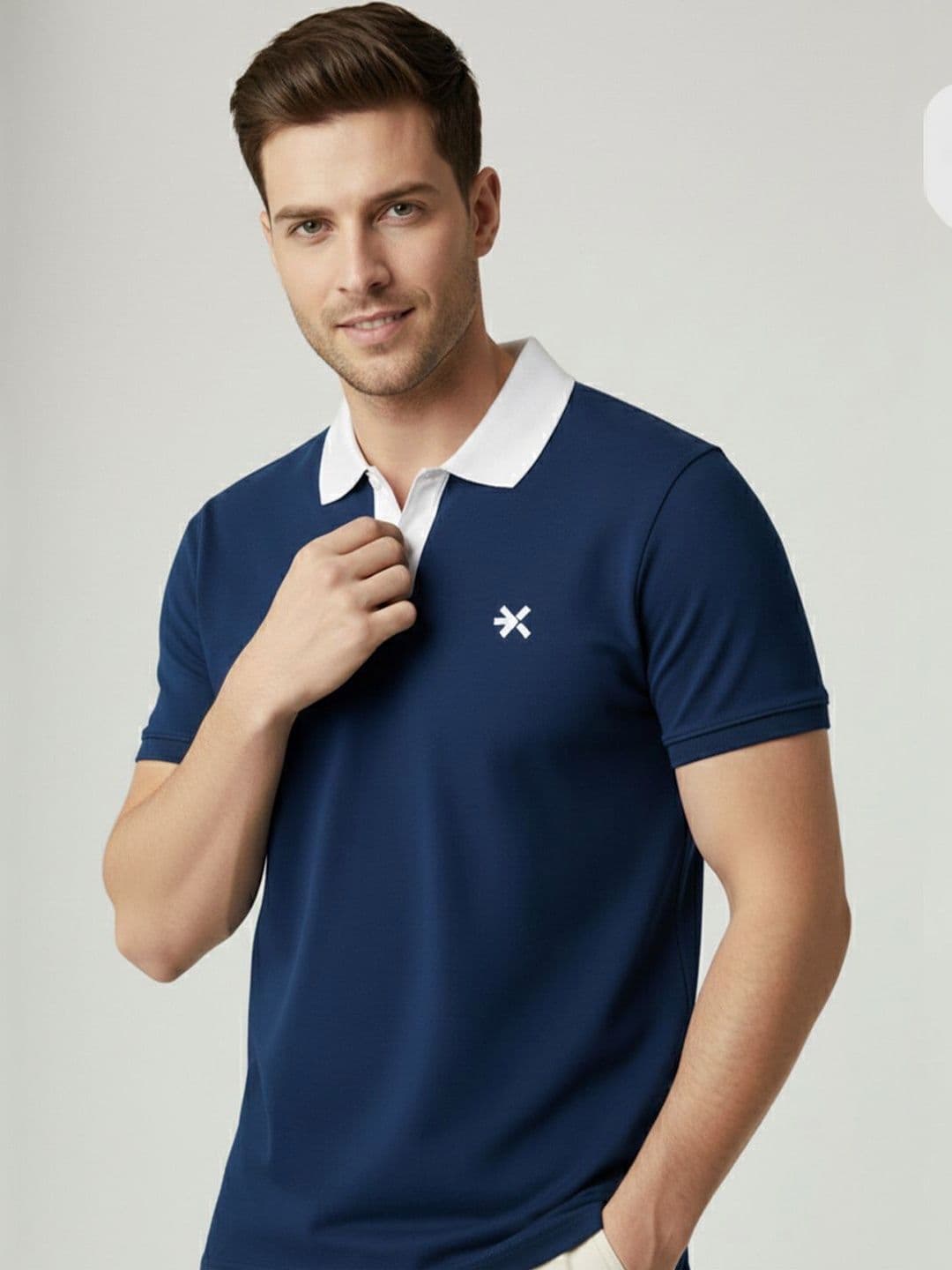 HRX by Hrithik Roshan Men Brand Logo Polo Collar T-shirt - view 1