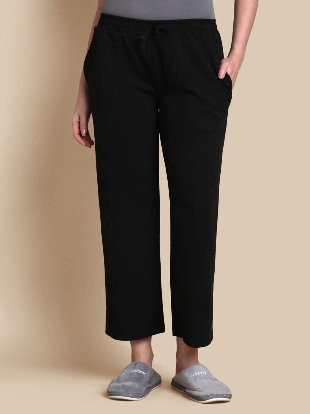 TWIN BIRDS Women Ultra-Soft Textured Lounge Pants With Adjustable Drawstring & Pockets - view 1