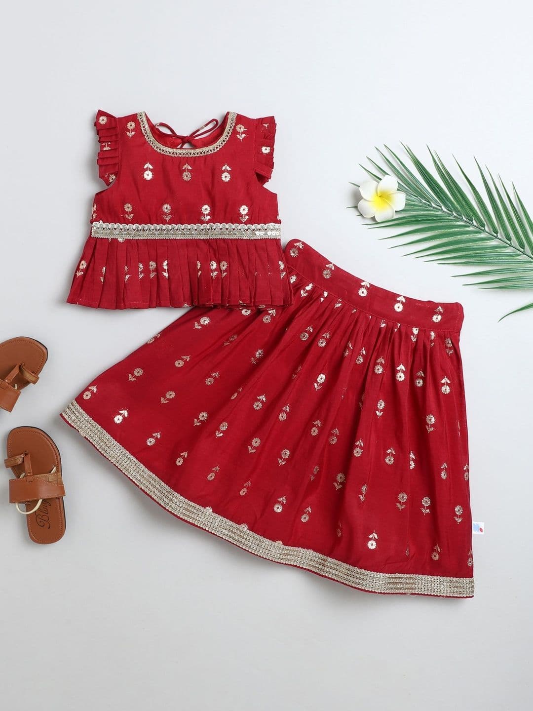 MANY FROCKS & Girls Embroidered Sequinned Ready to Wear Lehenga - view 1
