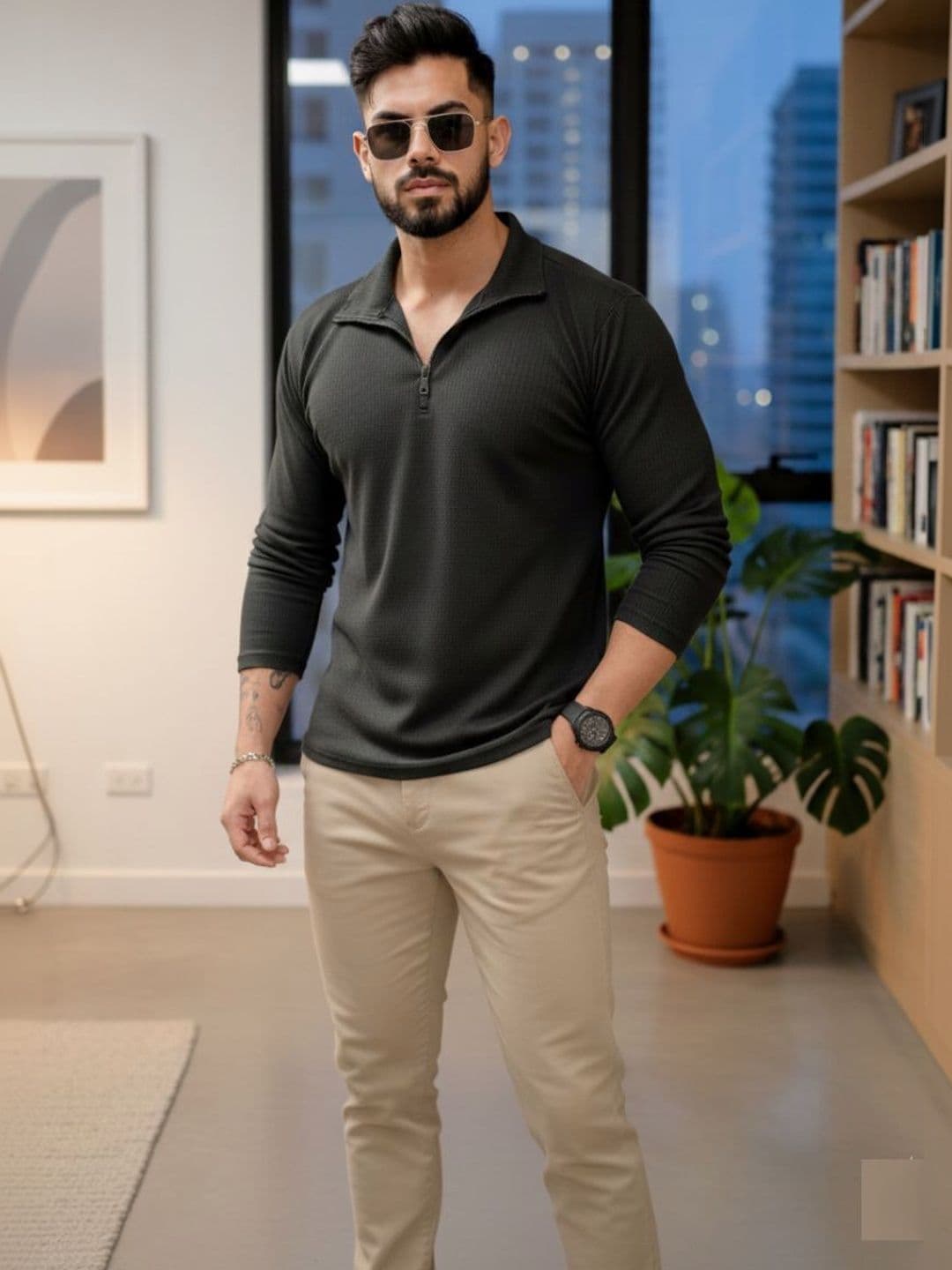 Mast & Harbour Men Polo Collar T-shirt - view 1