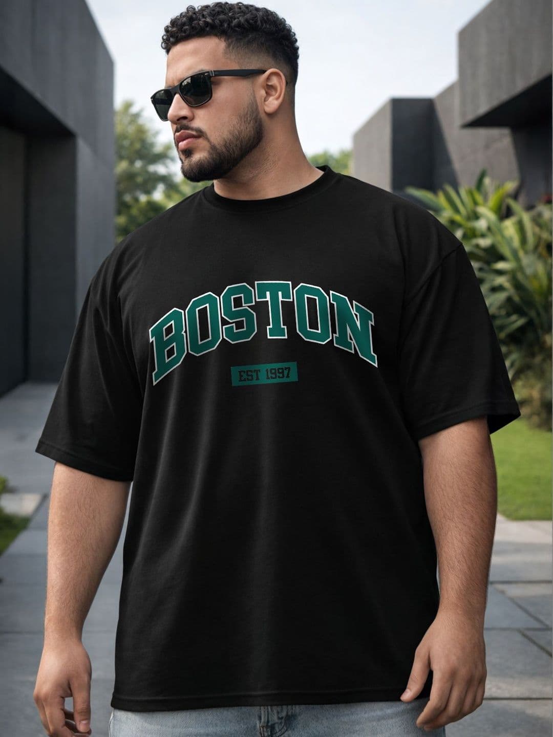 VEIRDO Men Printed Drop-Shoulder Sleeves Pure Cotton T-shirt - view 1