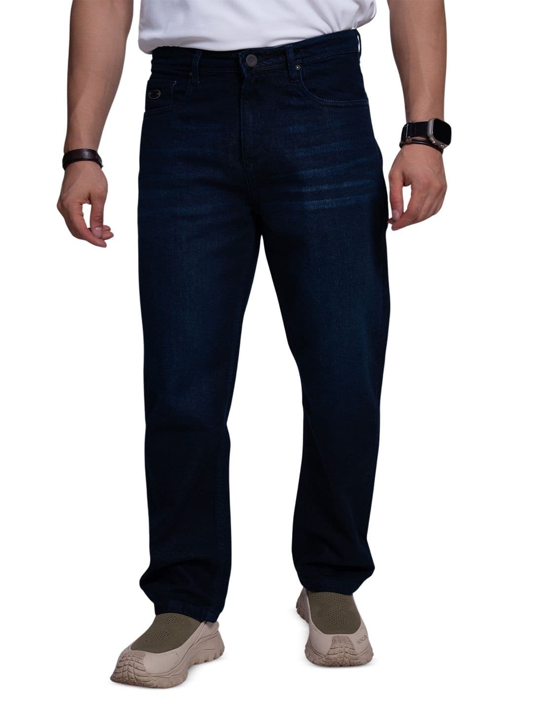 nostrum Men Regular Fit Mid-Rise Light Fade Cotton Non Stretchable Jeans - view 1