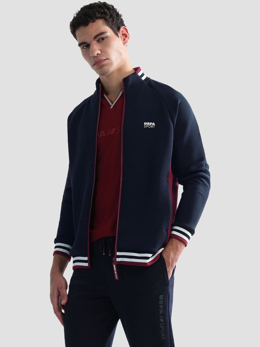 USPA Sport Men Colourblocked Sweatshirt - view 1