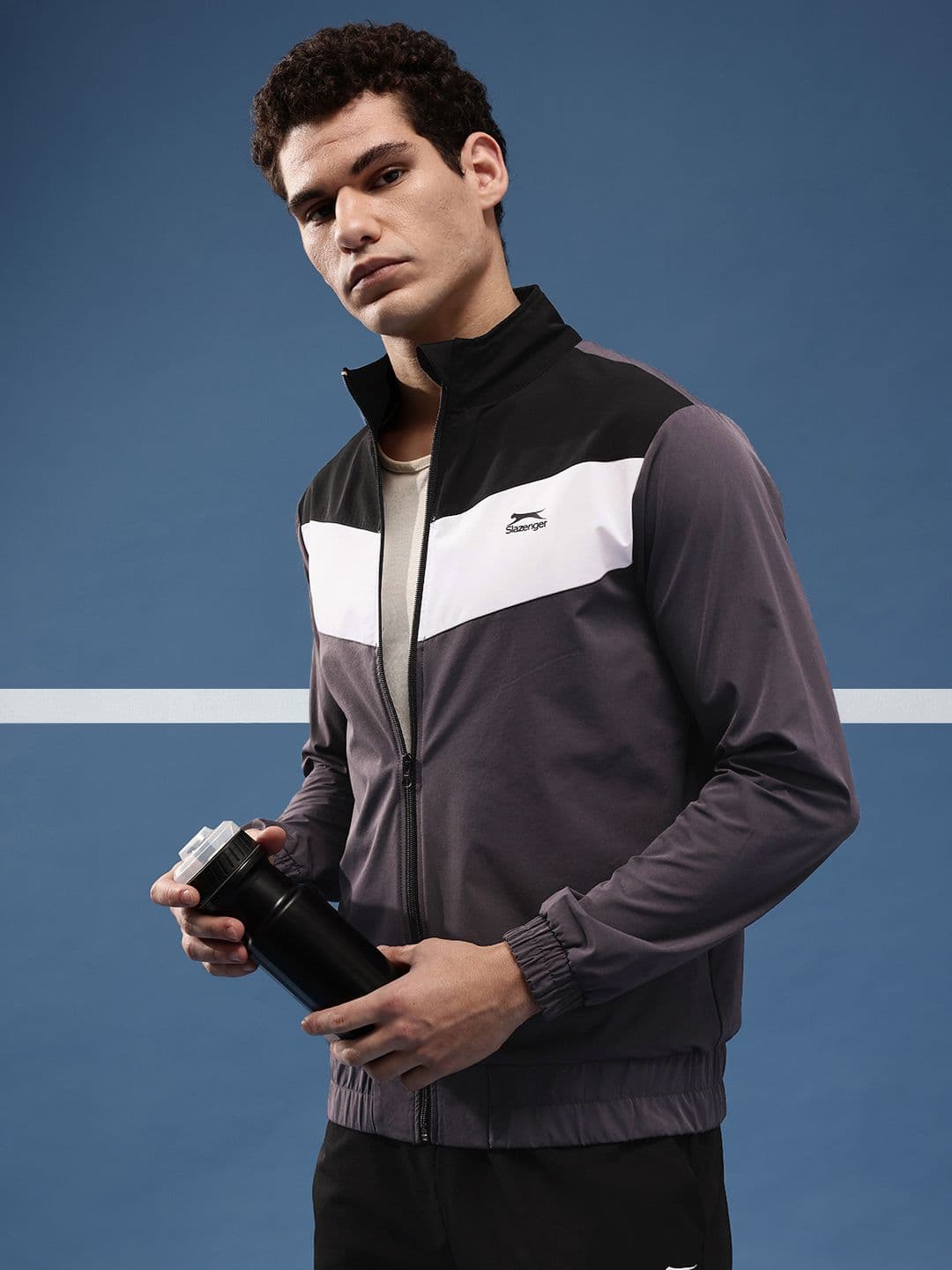 Slazenger Colourblocked Mock Collar Tracksuit - view 1