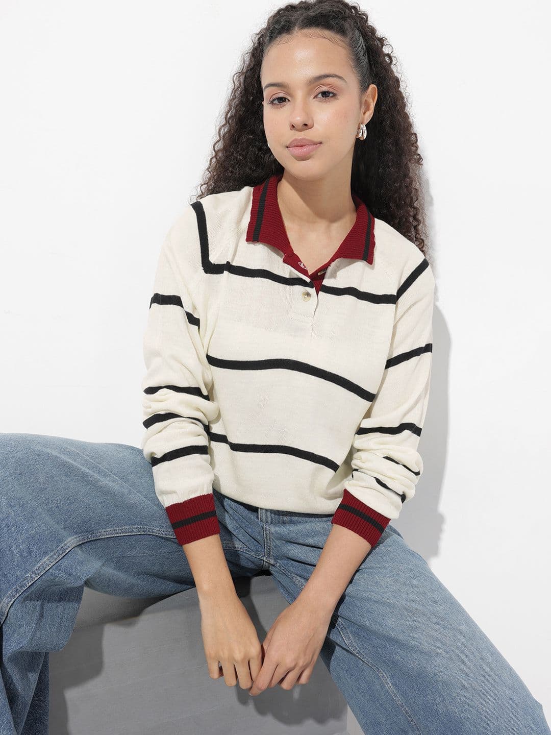The Roadster Life Co. Striped Pullover Sweater - view 1