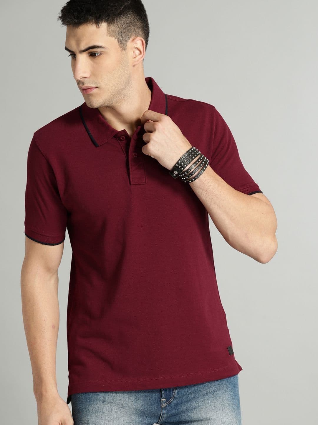 The Roadster Lifestyle Co Polo Collar Short Sleeve Tshirt - view 1