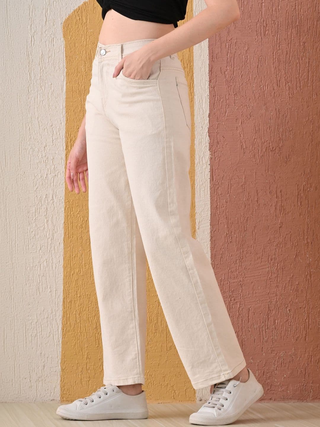 Moda Rapido Women Classic Boyfriend Fit Mid-Rise Stretchable Jeans - view 1