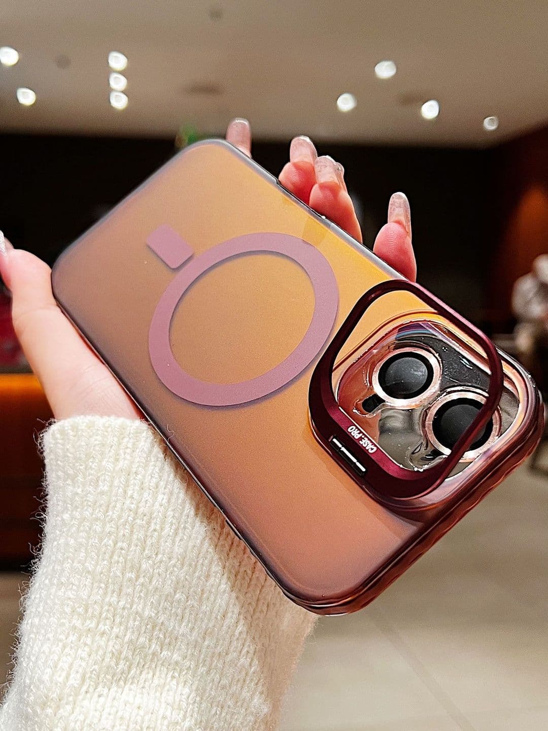 Luxury Kase Solid Printed iPhone 17 Back Case Mobile Accessories - view 1