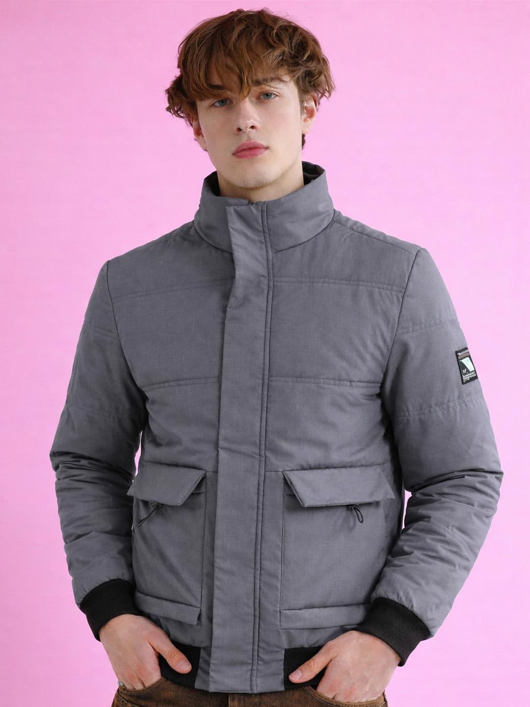 The Indian Garage Co Mock Collar Padded Jacket - view 1