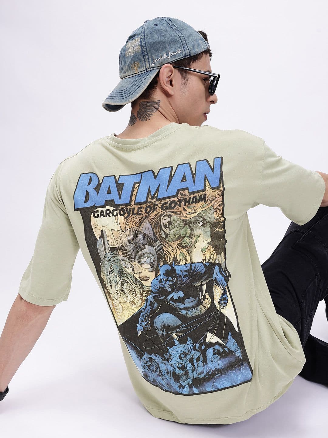 Kook N Keech Batman Superhero Printed Pure Cotton Oversized Fit T-shirt - view 1