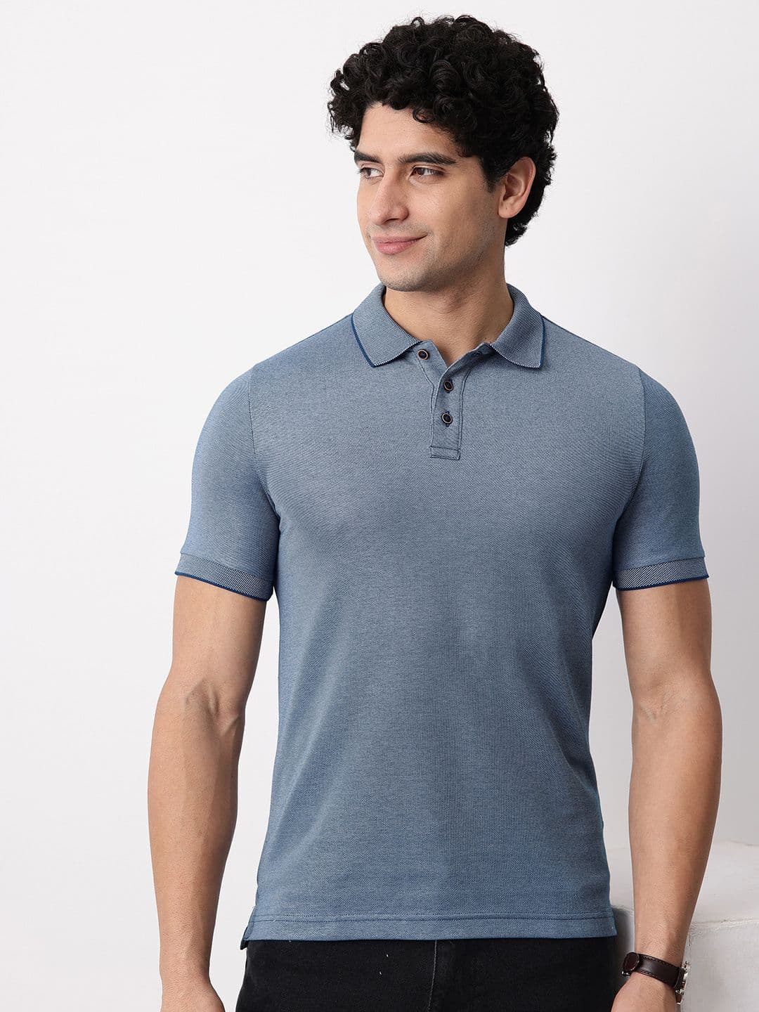Mast & Harbour Polo Collar T-shirt - view 1