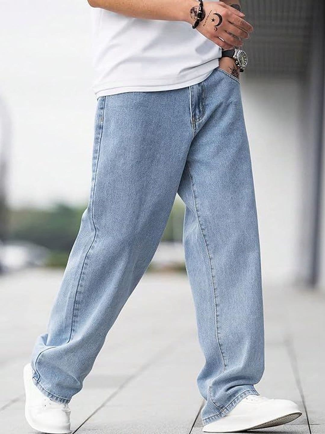 BAESD Men Relaxed Fit High-Rise Light Fade Stretchable Jeans - view 1
