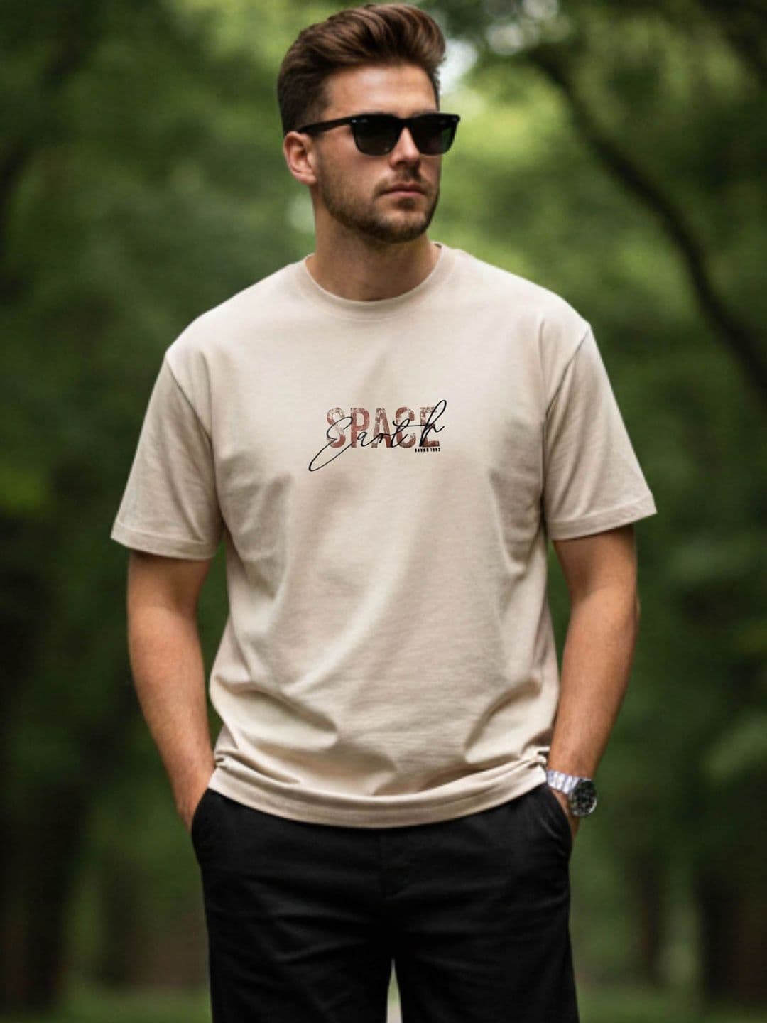 Davno Men Typography Printed T-shirt - view 1