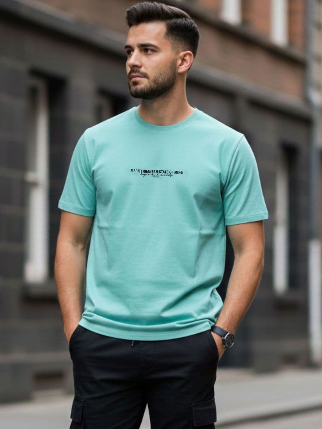 Davno Men Typography Printed T-shirt - view 1
