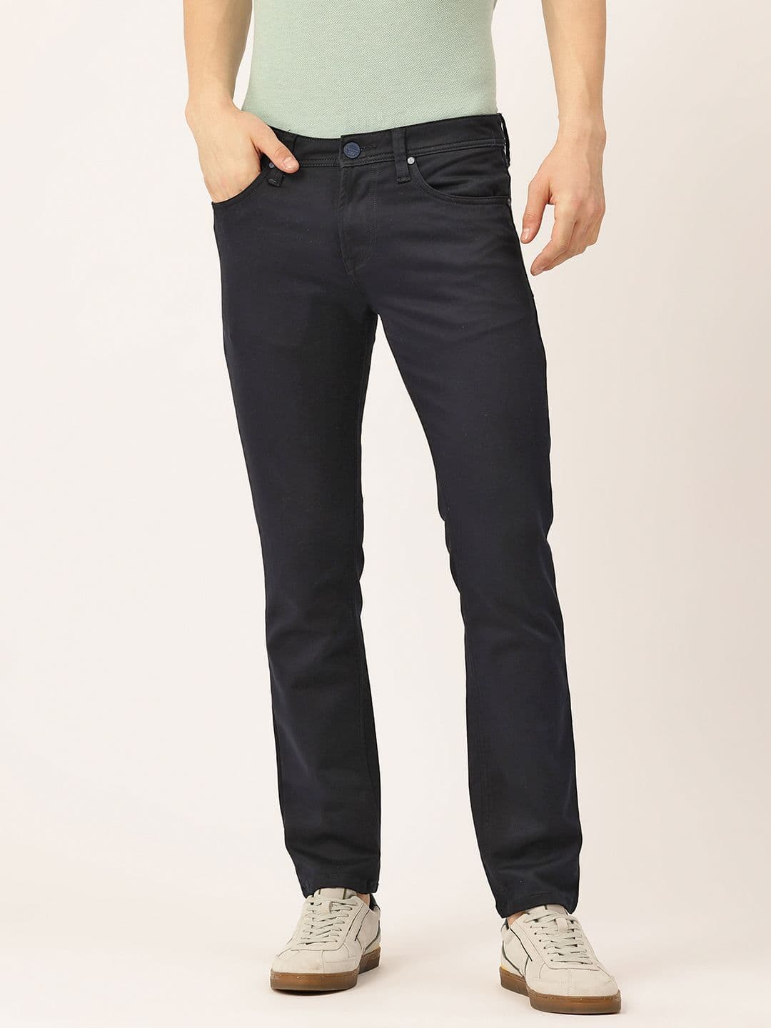 Integriti Men Smart Slim Fit Mid-Rise Light Fade Stretchable Jeans - view 1