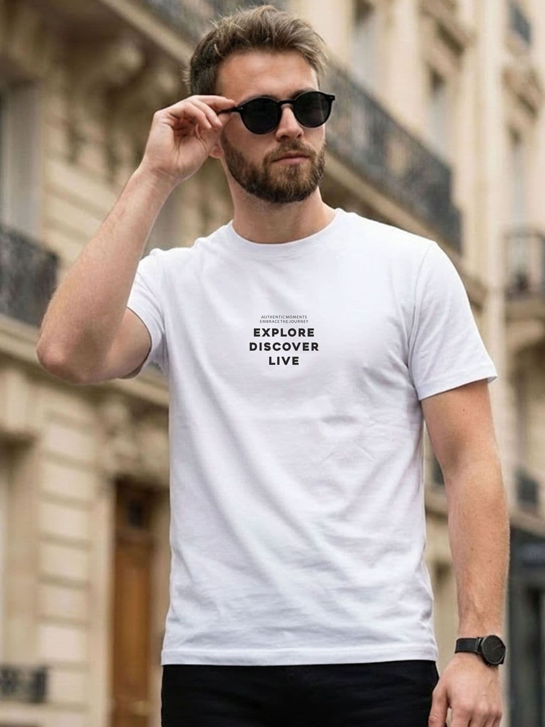 Davno Men Typography Printed T-shirt - view 1