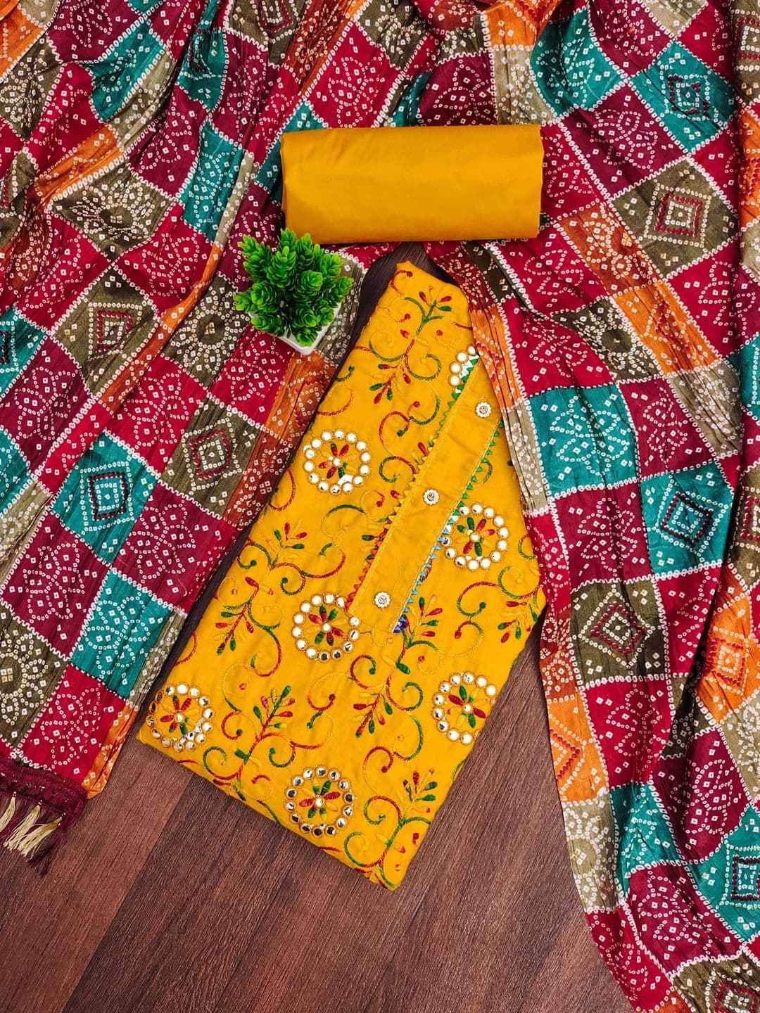 Maroosh Embroidered Pure Cotton Unstitched Dress Material - view 1