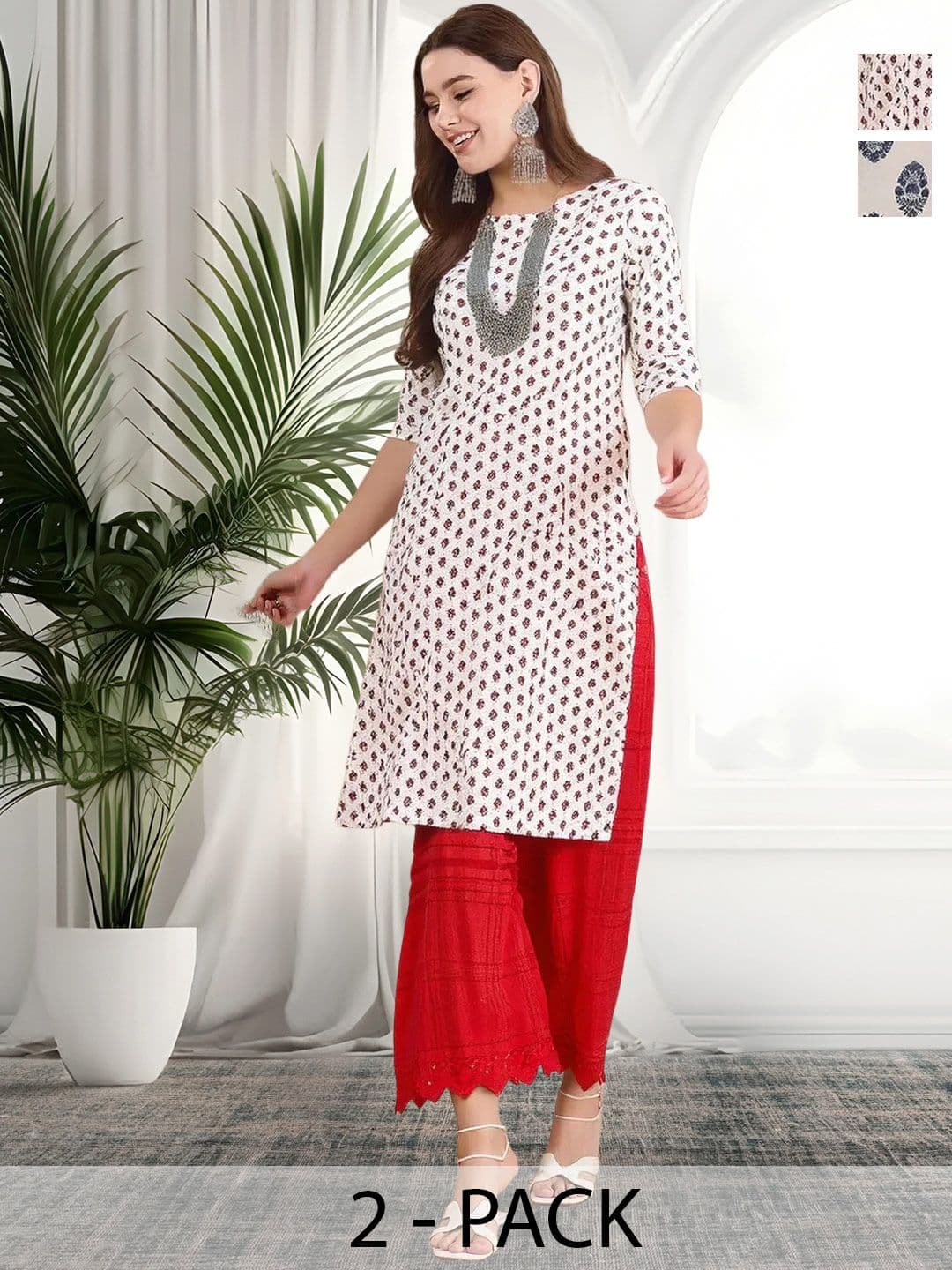arangya Women Ethnic Motifs Printed Indie Prints Crepe Kurta - view 1