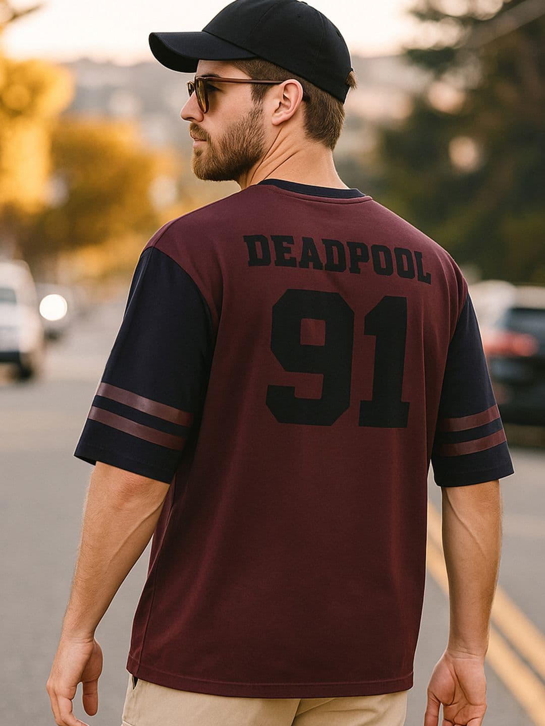 Bewakoof x OFFICIAL MARVEL MERCHANDISE Graphic Printed Cotton Oversized T-shirt - view 1