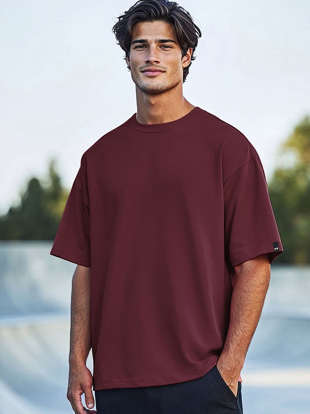 Bewakoof Men Drop Shoulder Sleeves Cotton Oversize T-shirt - view 1