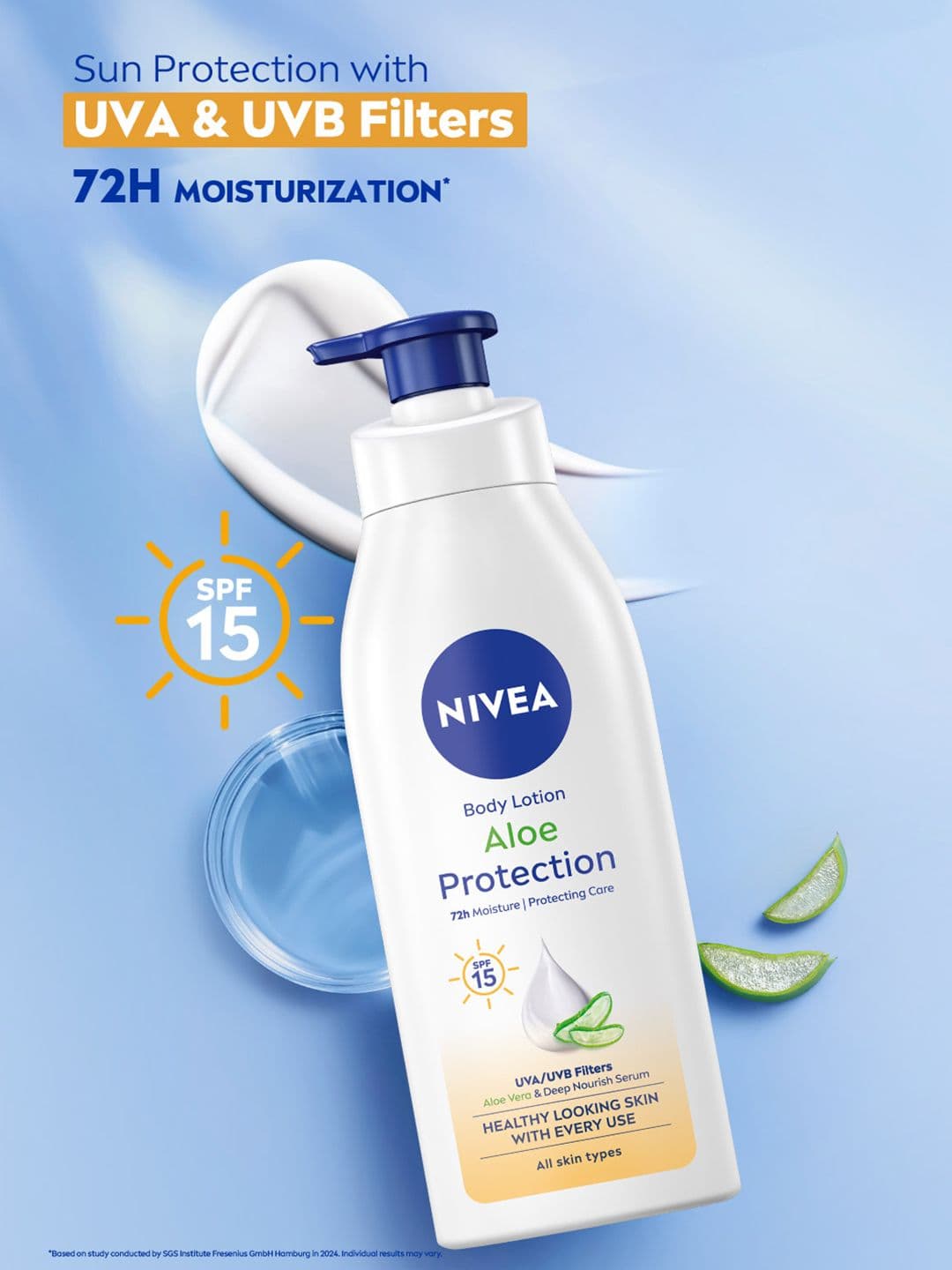NIVEA Unisex Aloe Protection Deep Moisture Serum Body Lotion SPF 15 400 ml - view 1