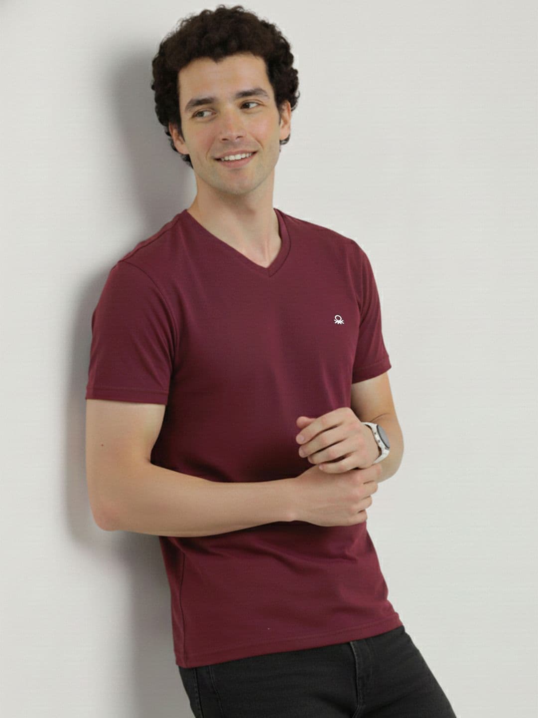 United Colors of Benetton V-Neck T-shirt - view 1