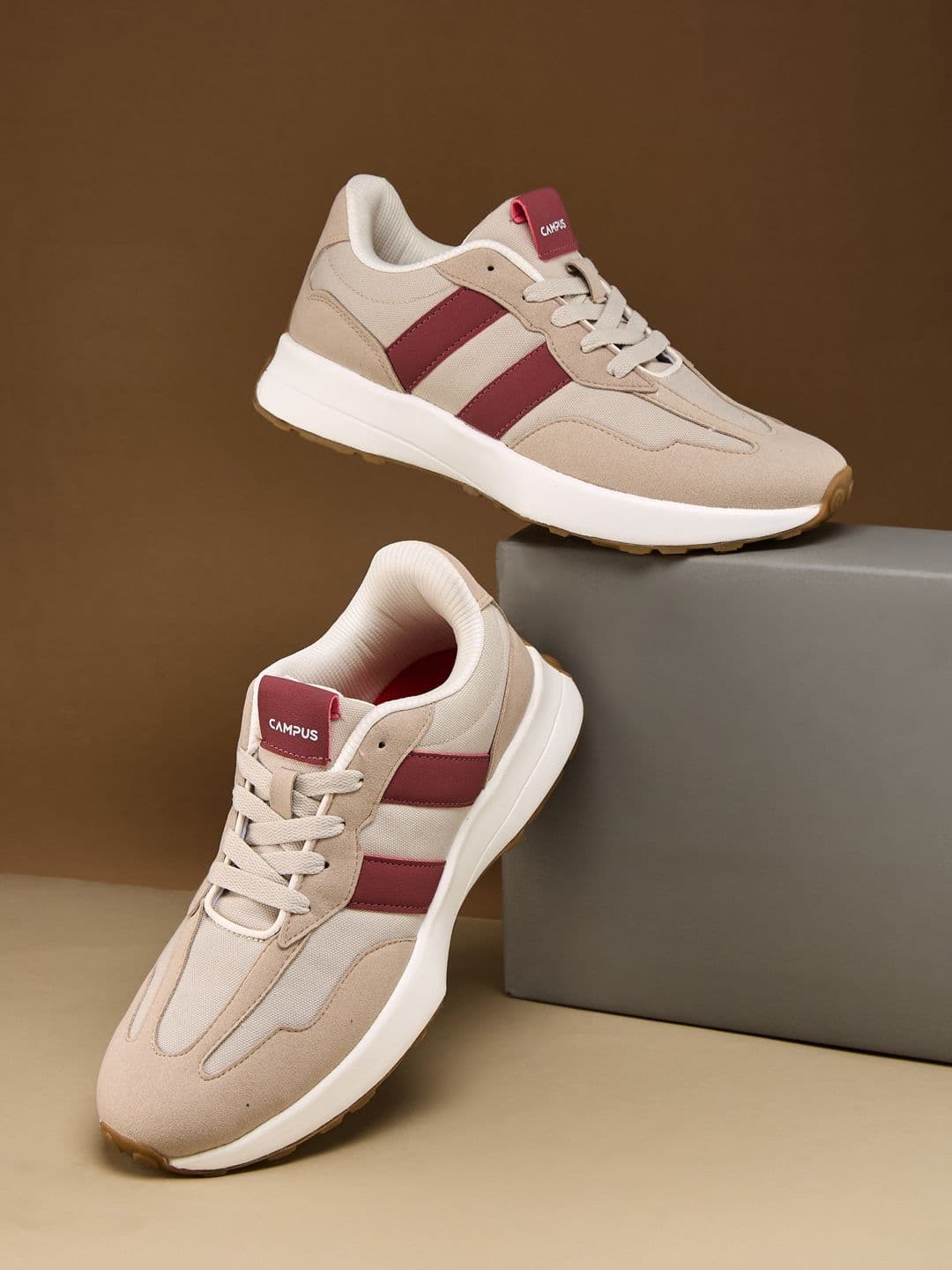 Campus Men BRISK Colourblocked PU Sneakers - view 1