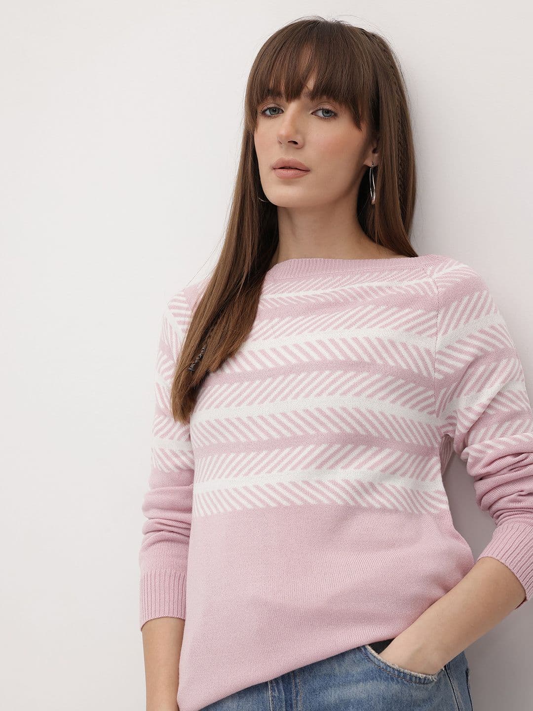 The Roadster Life Co. Acrylic Striped Pullover - view 1