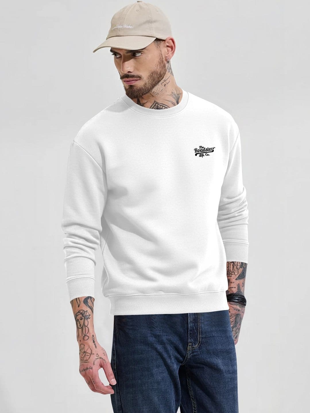 The Roadster Lifestyle Co Pure Cotton Round Neck Sweatshirt - view 1