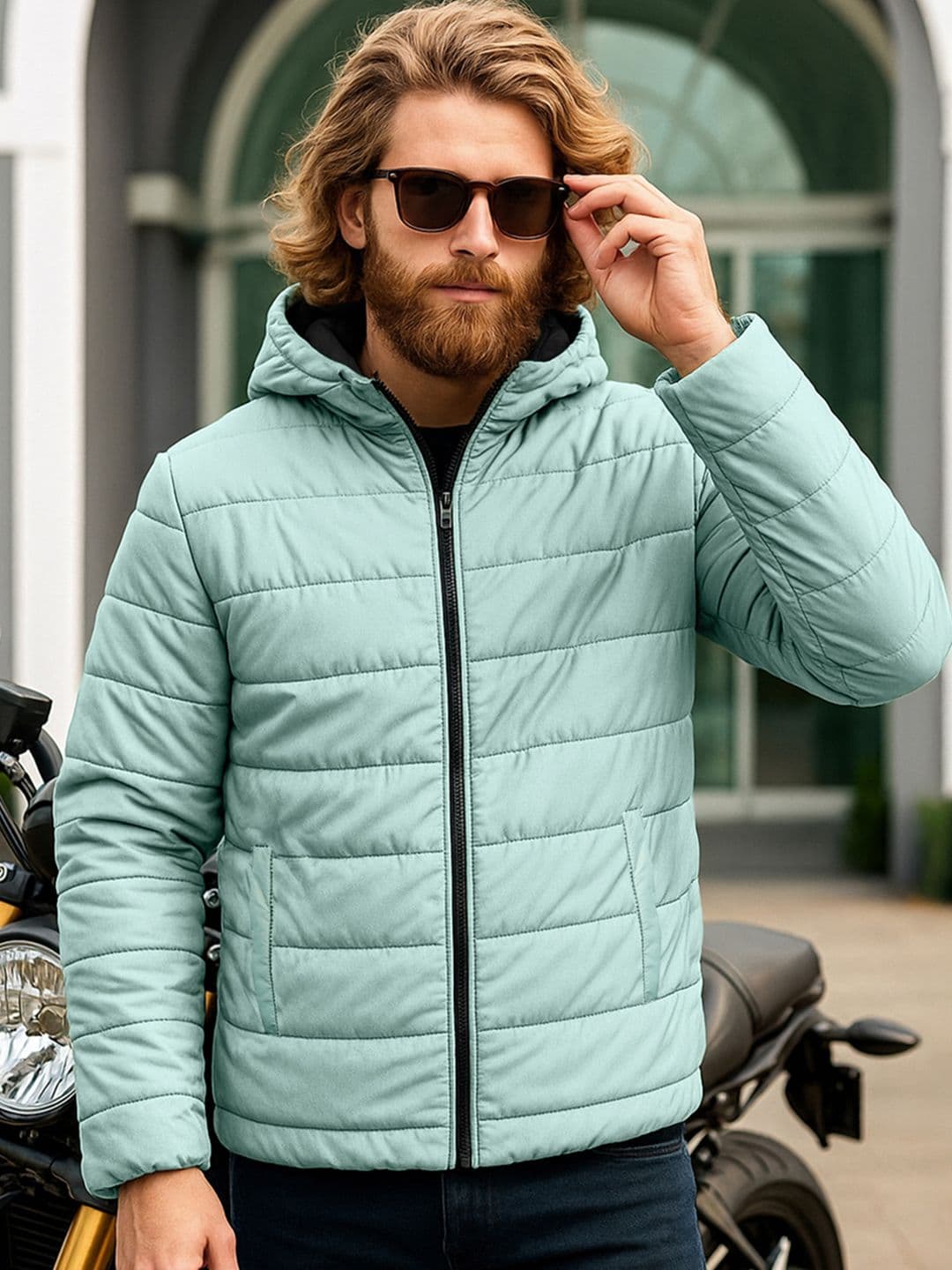 Bewakoof Men Oversized Reversible Puffer Jacket - view 1