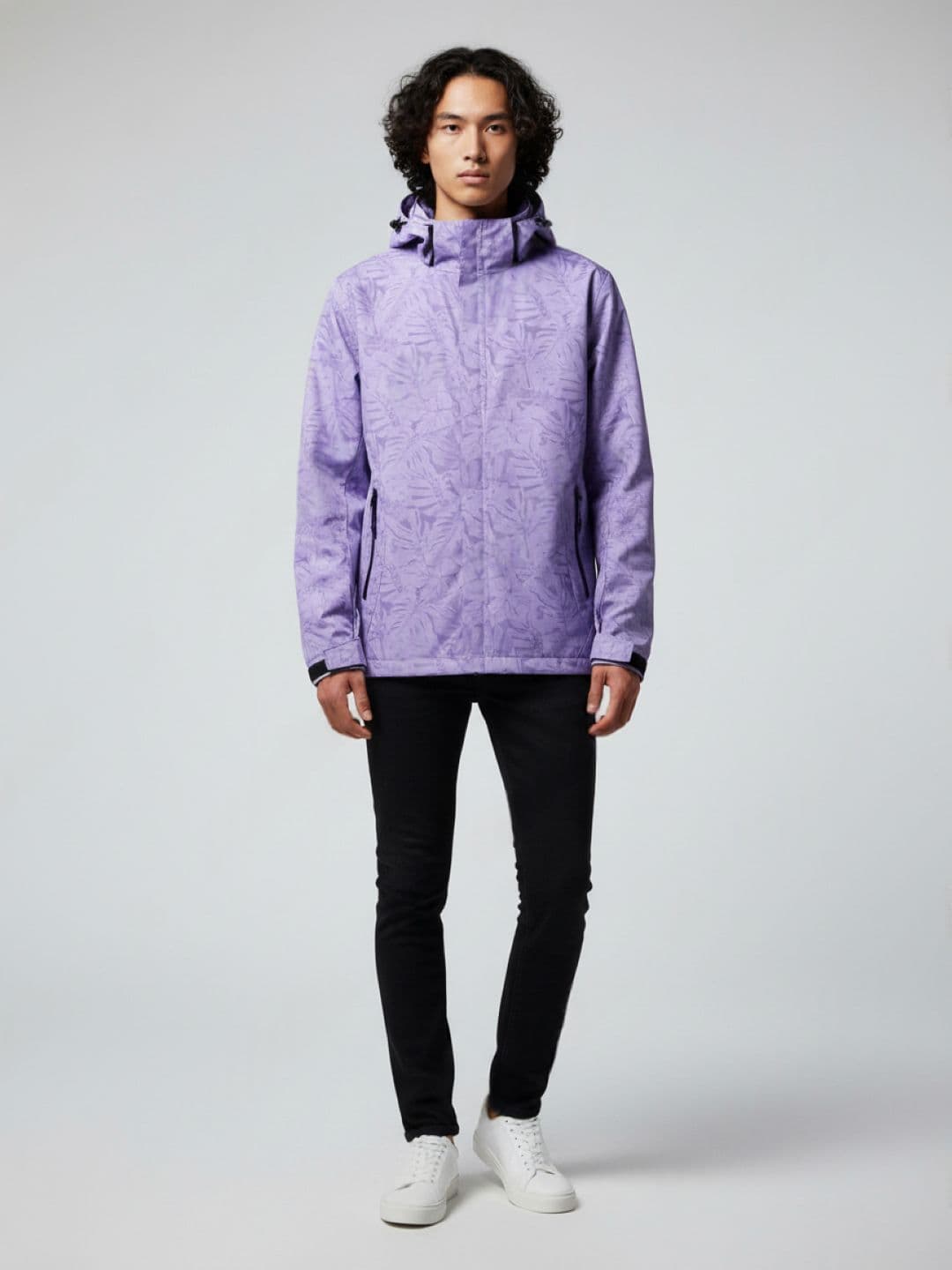 HERE&NOW Men Hooded Floral Printed Casual Bomber Jacket - view 1