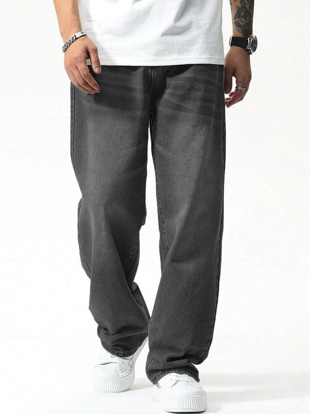 LERIYA FASHION Men Relaxed Fit High-Rise Light Fade Stretchable Jeans - view 1
