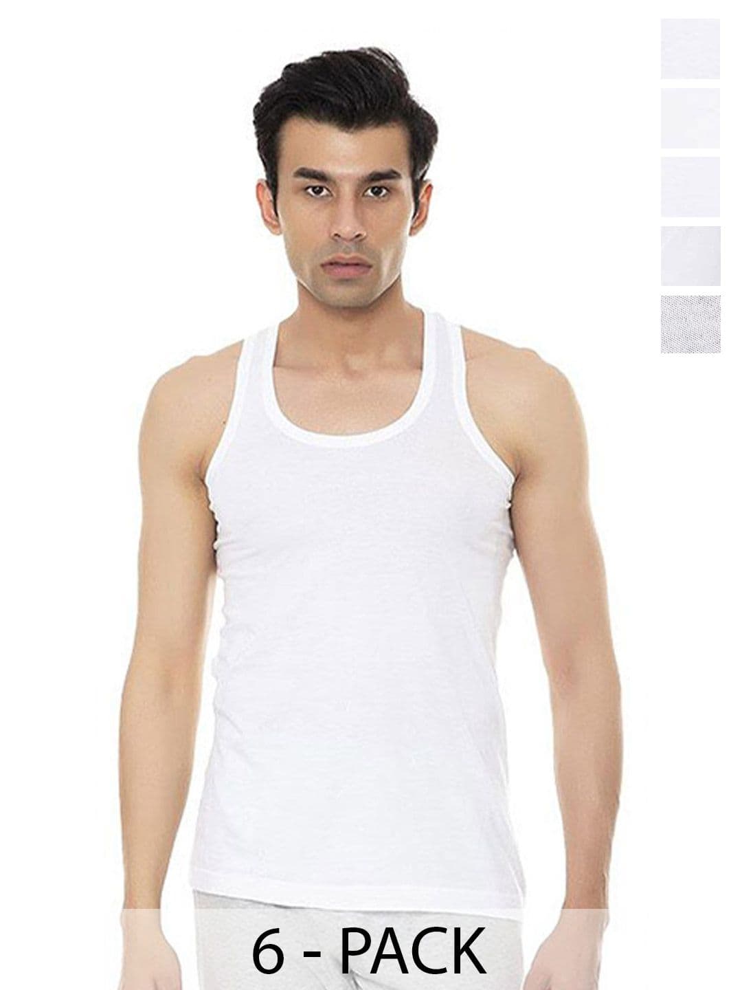 AMUL COMFY Pack Of 6 Cotton Basic Innerwear Vests - view 1