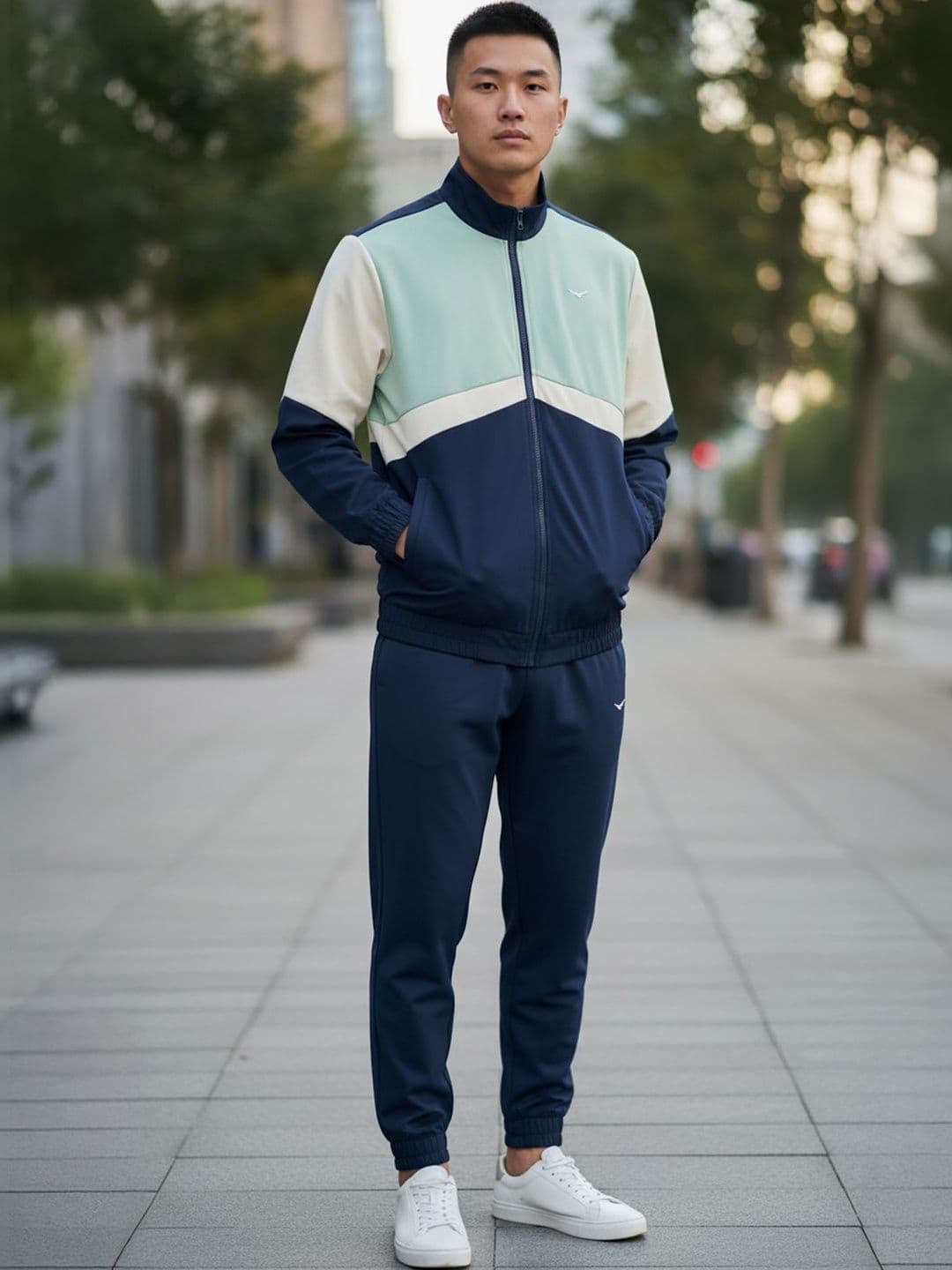 Nobero Men Mandarin Collar Track Suit - view 1