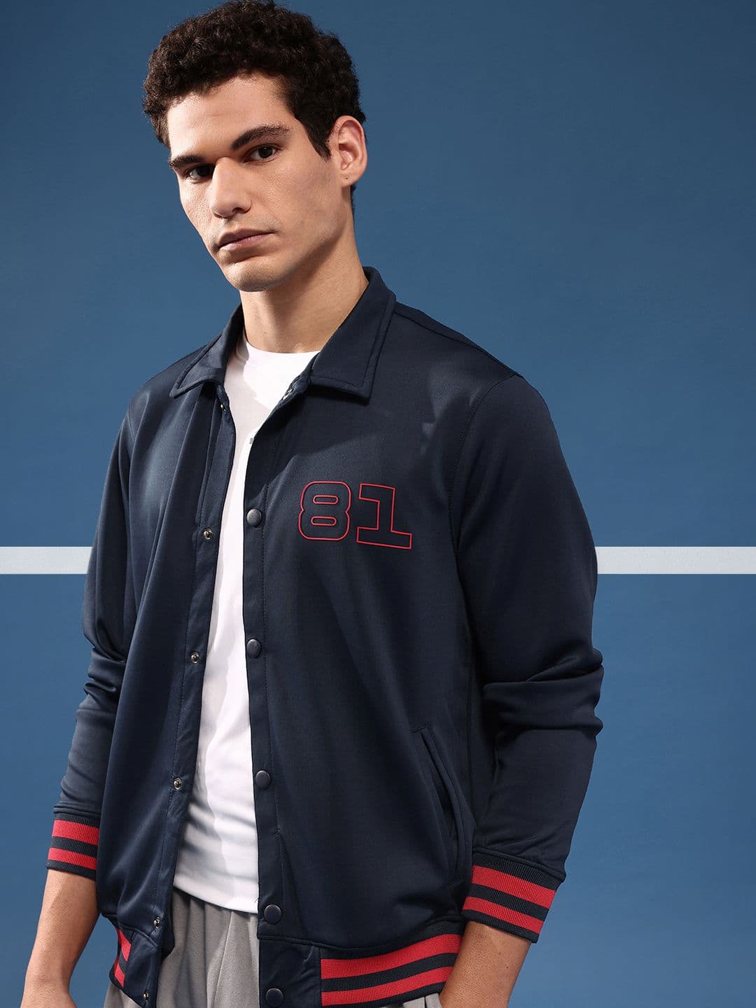 Slazenger Varsity Printed Bomber Athleisure Jacket - view 1