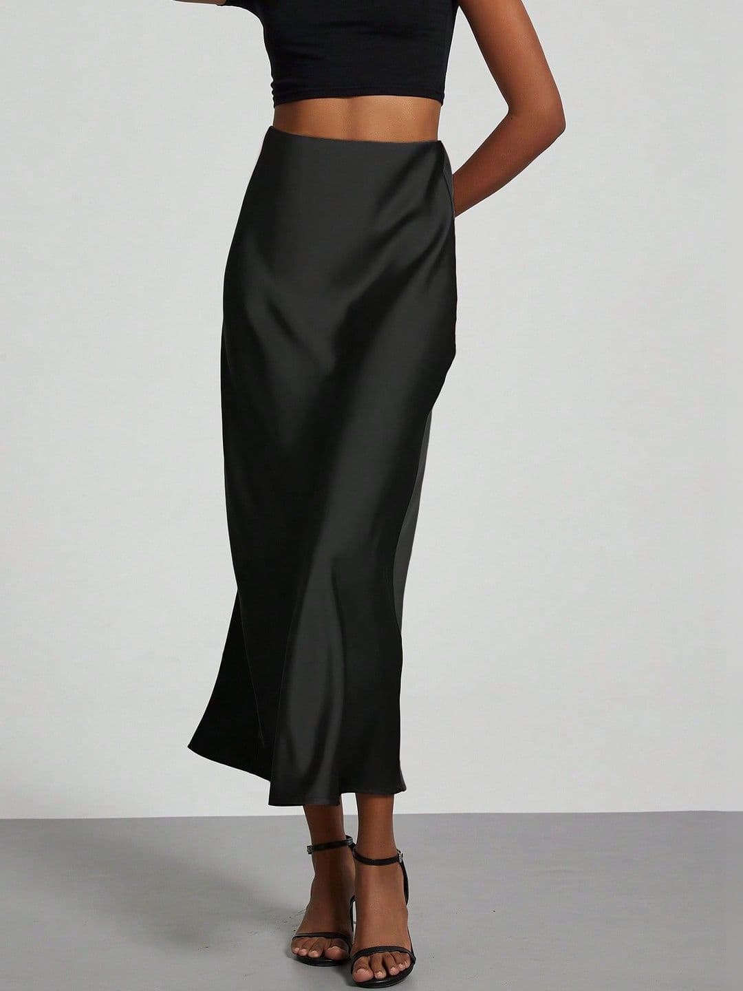 KATECLO A-Line High-Waist Slip Midi Skirts - view 1