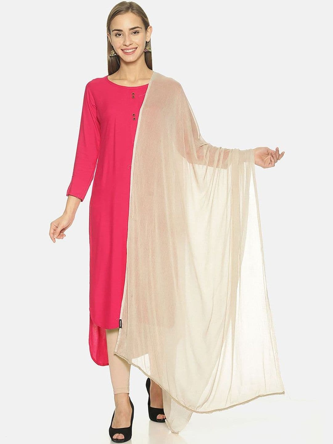 TWIN BIRDS Women Nylon Chiffon Lightweight Soft Dupatta - view 1