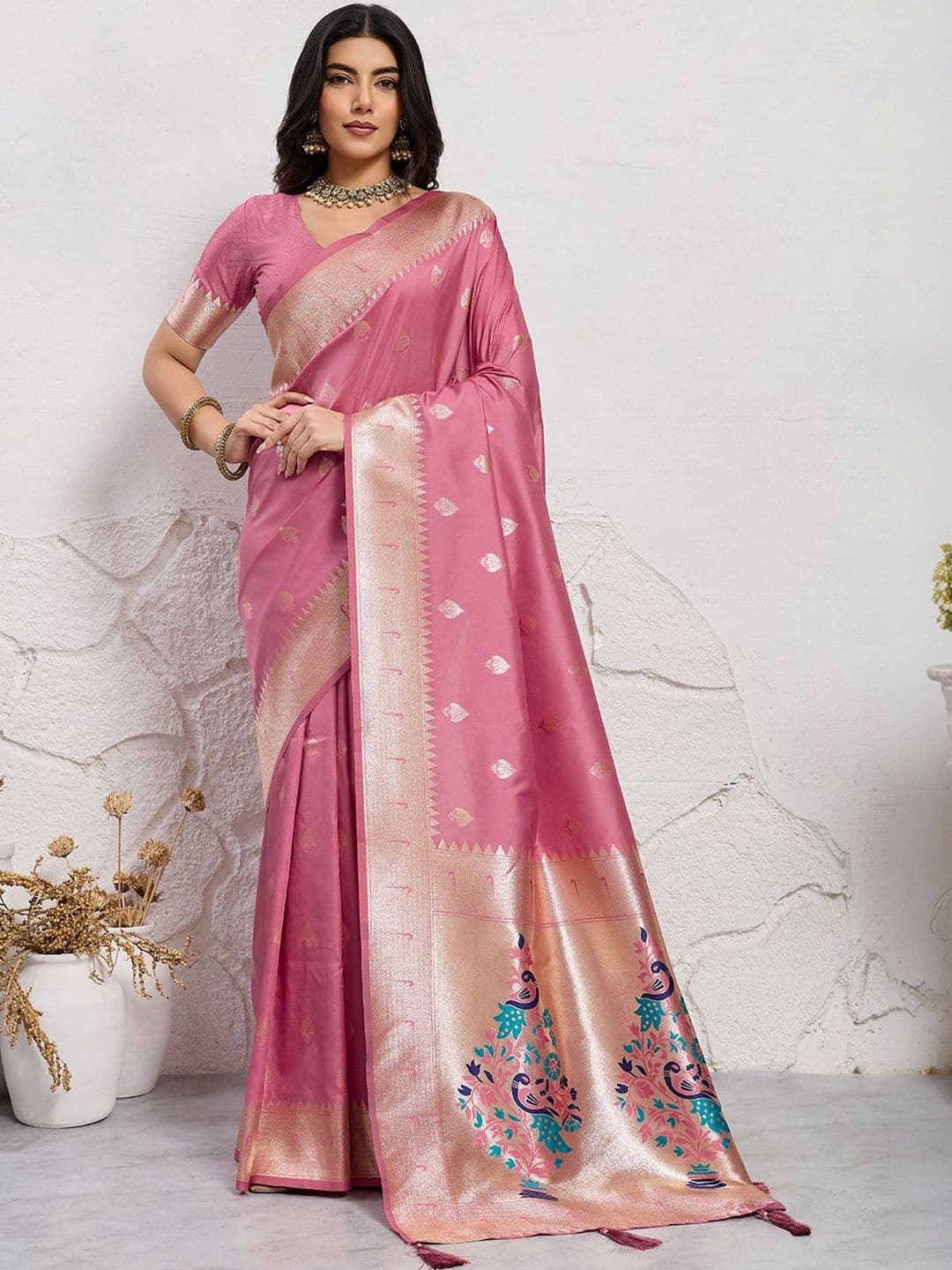 PBS PRINTS Ethnic Motifs Zari Art Silk Banarasi Saree - view 1