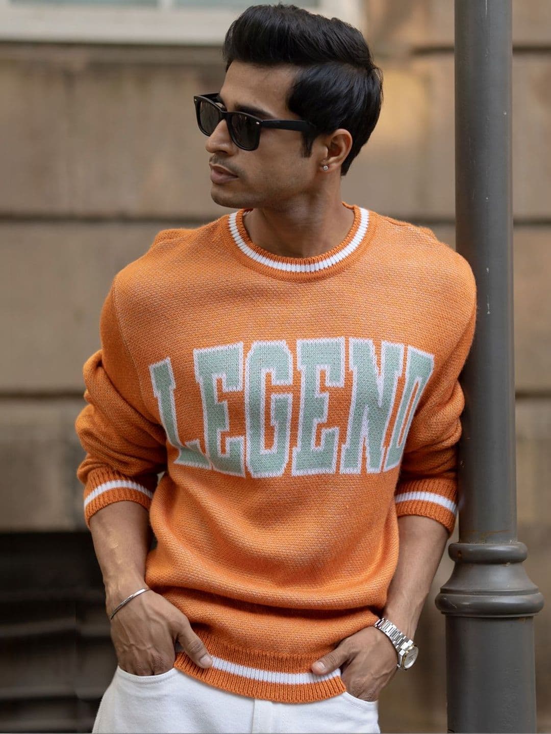 Powerlook Men Alphanumeric Printed Pullover - view 1