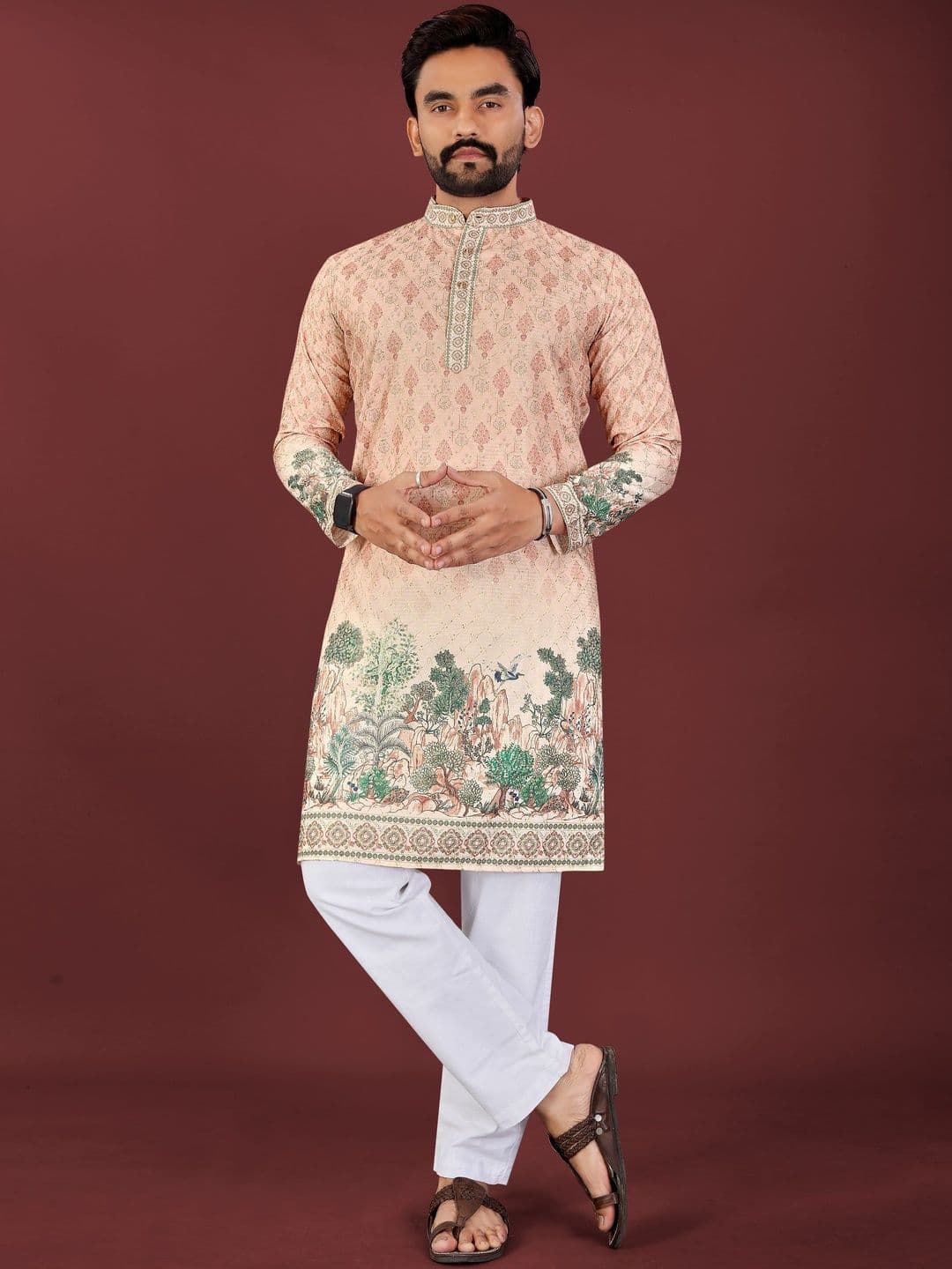 CHARLOTTE GRACIOUS Men Ethnic Motifs Printed Indie Prints Kurta - view 1