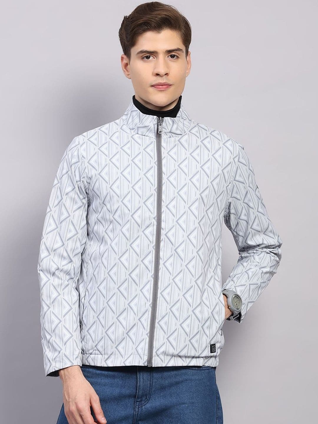 Monte Carlo Men Geometric Reversible Outdoor Padded Jacket - view 1