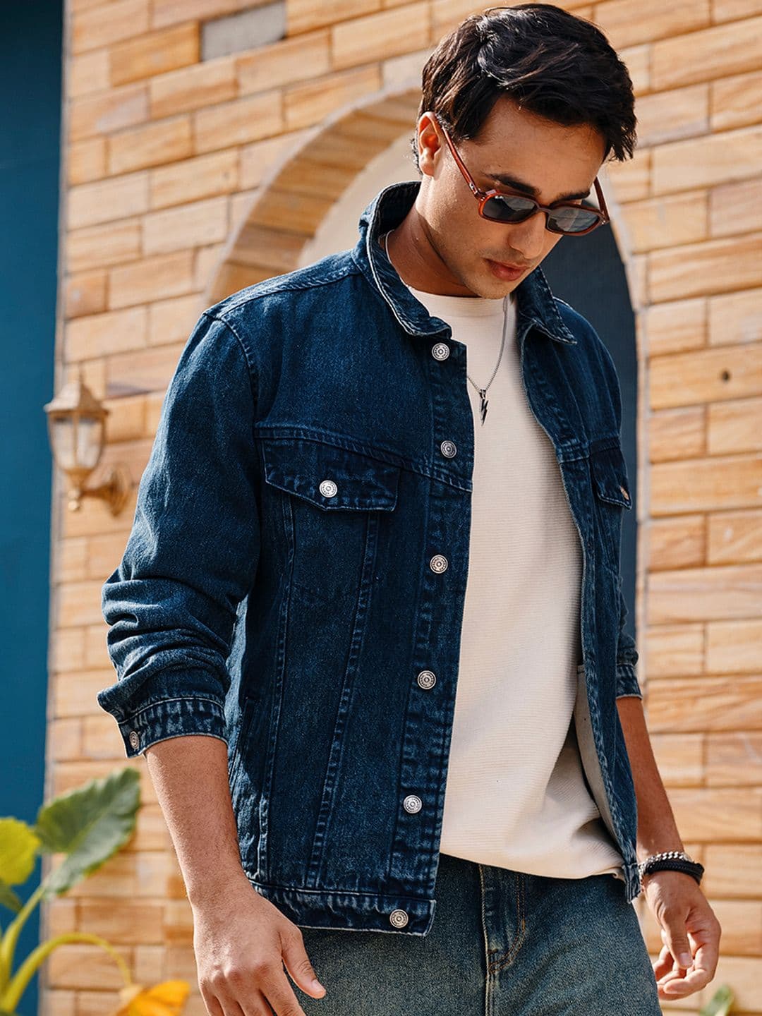 Urbano Fashion Men Regular Fit Washed Sleeveless Denim Jacket - view 1