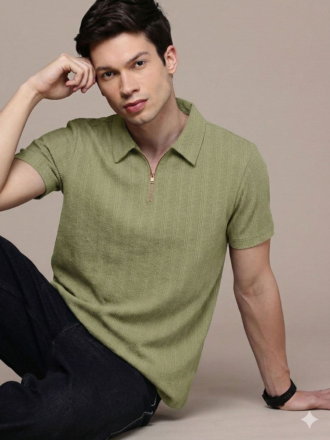 COMBRAIDED Men Polo Collar 3D Chassis T-shirt - view 1