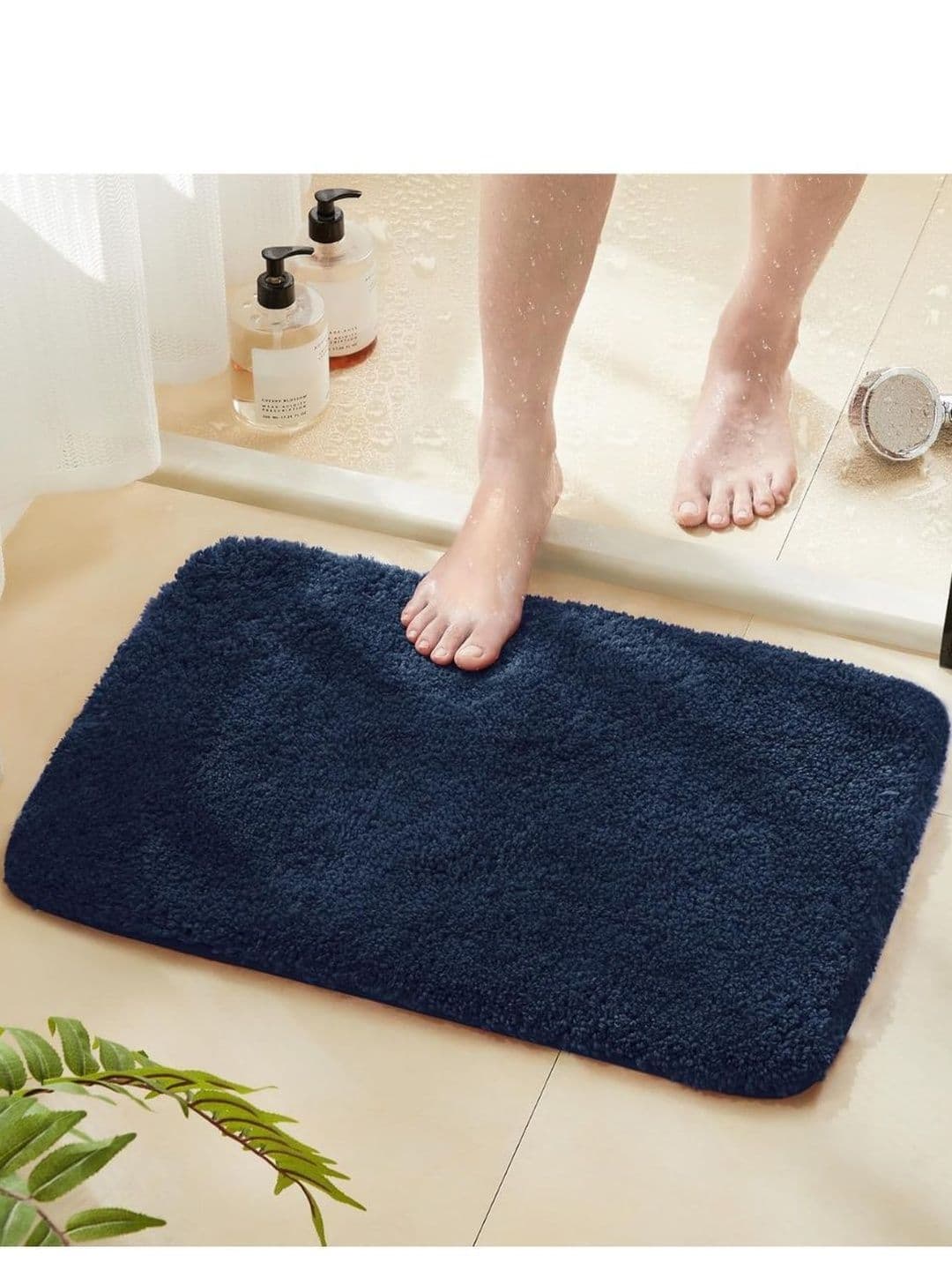 MAXOSHINE Navy blue Self-Designed Anti-Skid Doormat - view 1