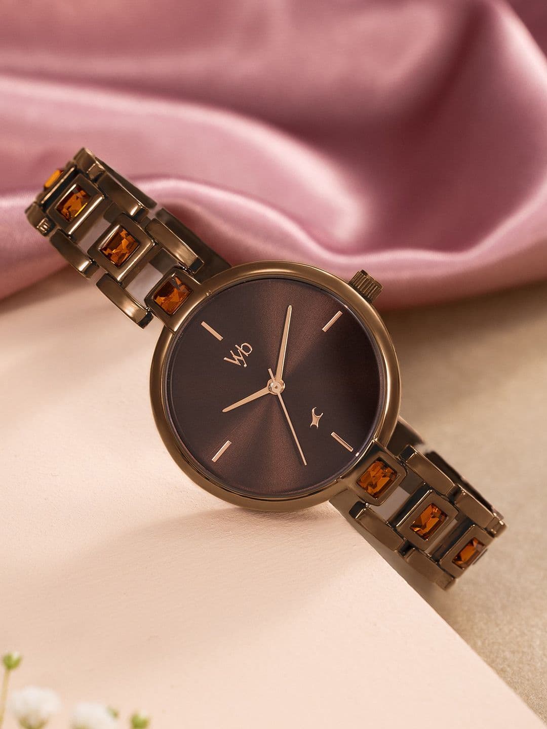 Fastrack Vyb Manifester Quartz Brown Dial Analog Watch For Women - FV60104QM01W - view 1