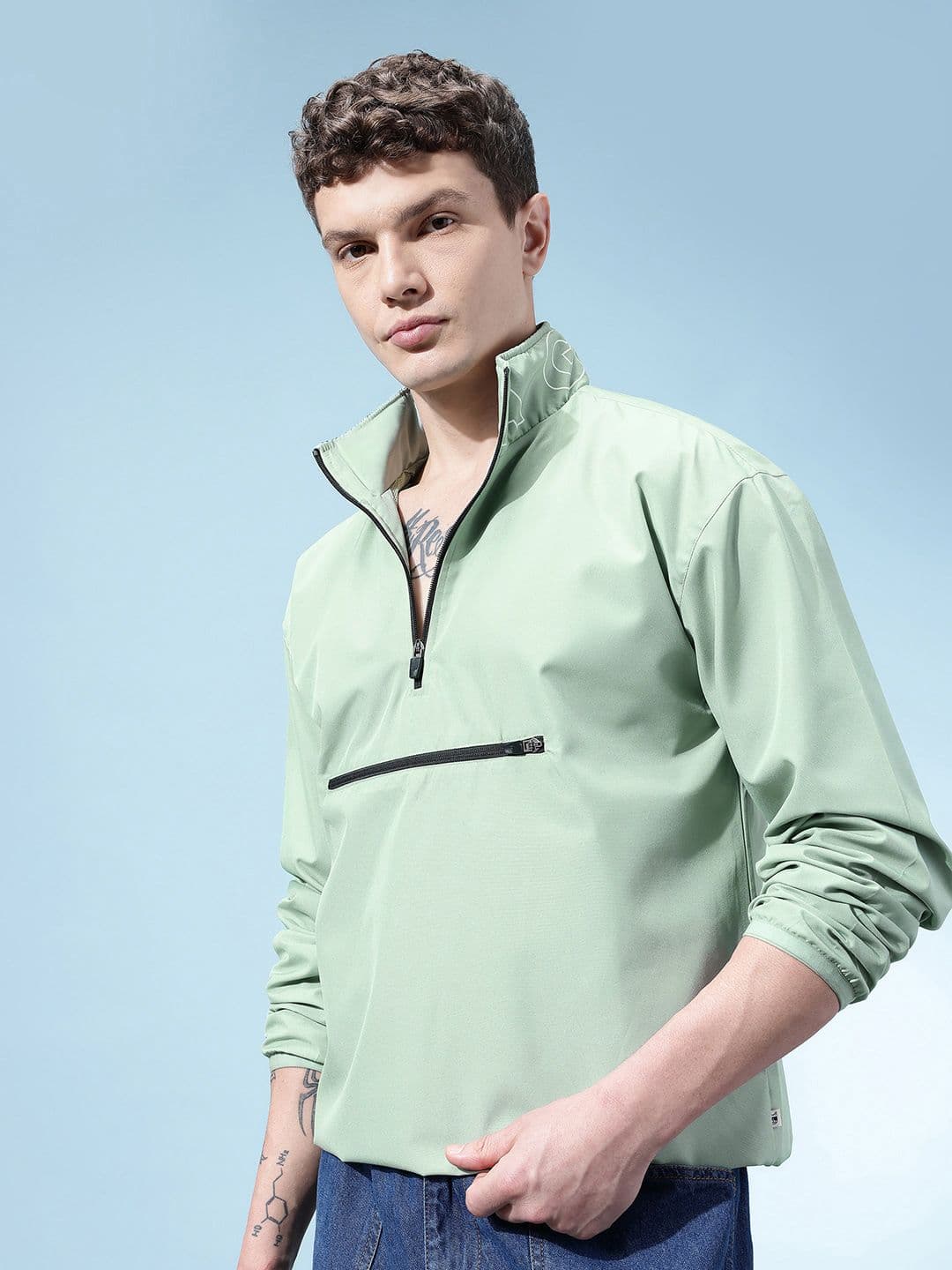glitchez Mock Collar Windcheater acket - view 1