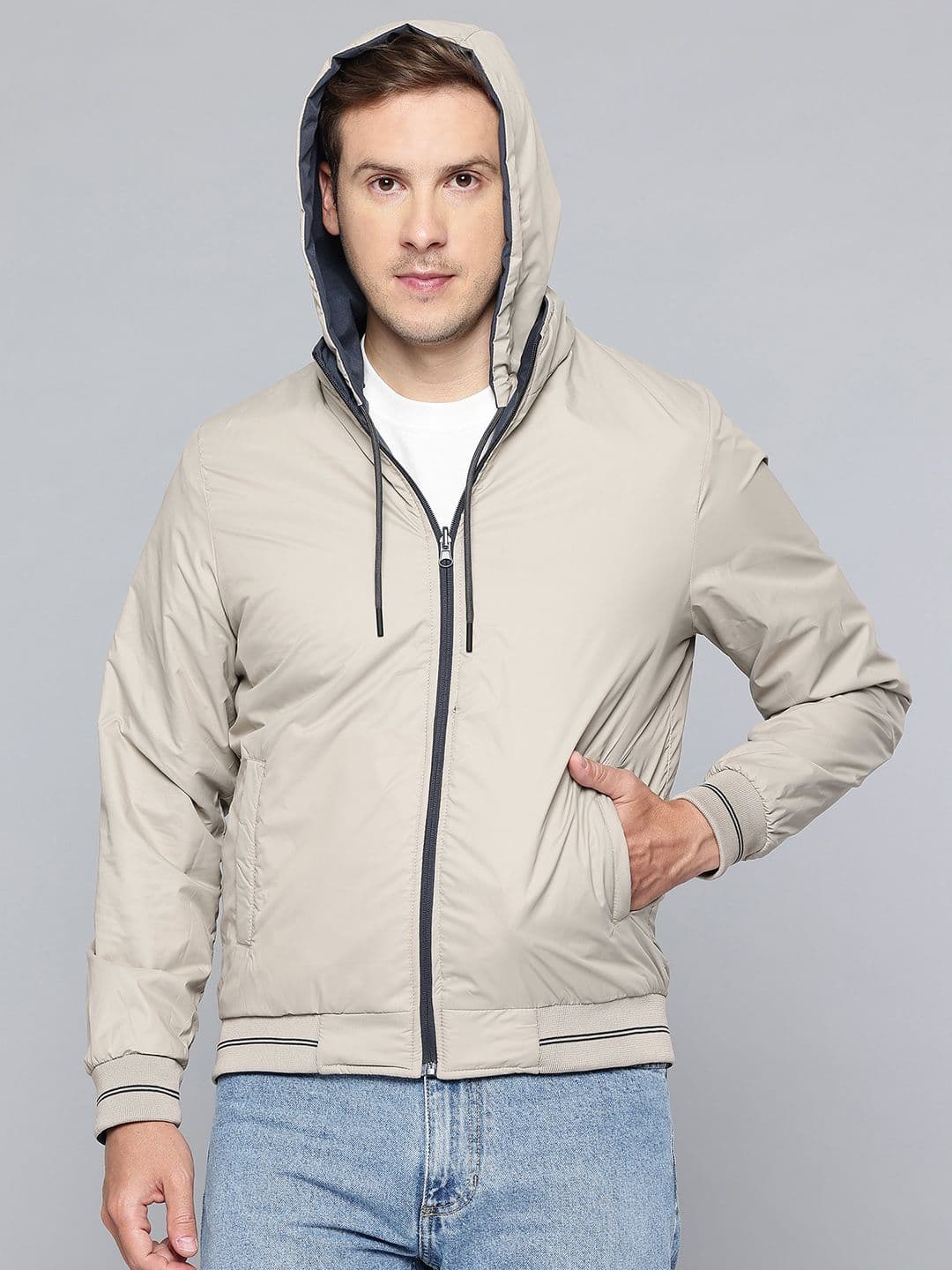 Fort Collins Hooded Reversible Bomber Jacket - view 1
