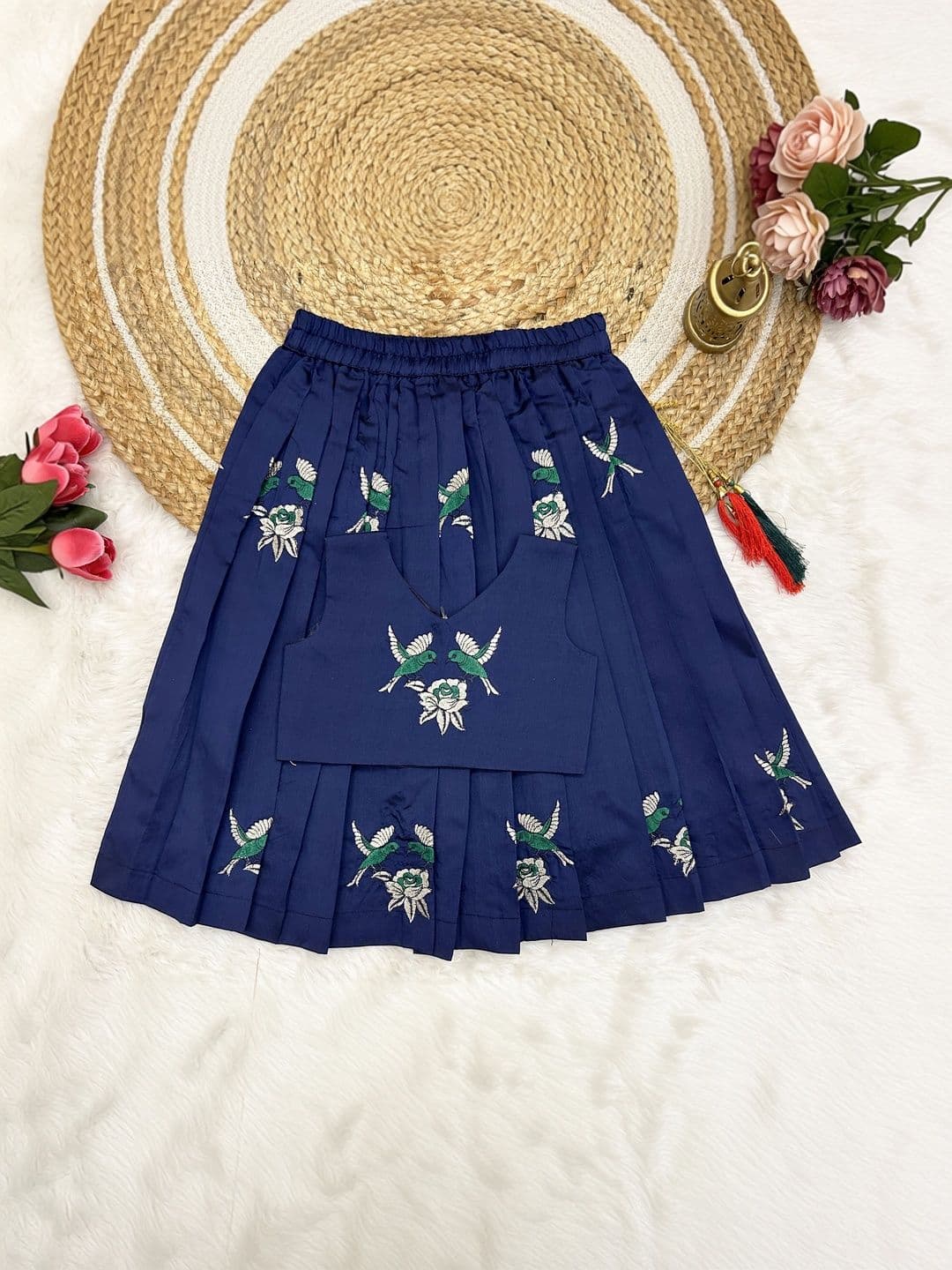 FELIZ THE DESIGNER STUDIO Girls Embroidered Thread Work Ready to Wear Lehenga & - view 1