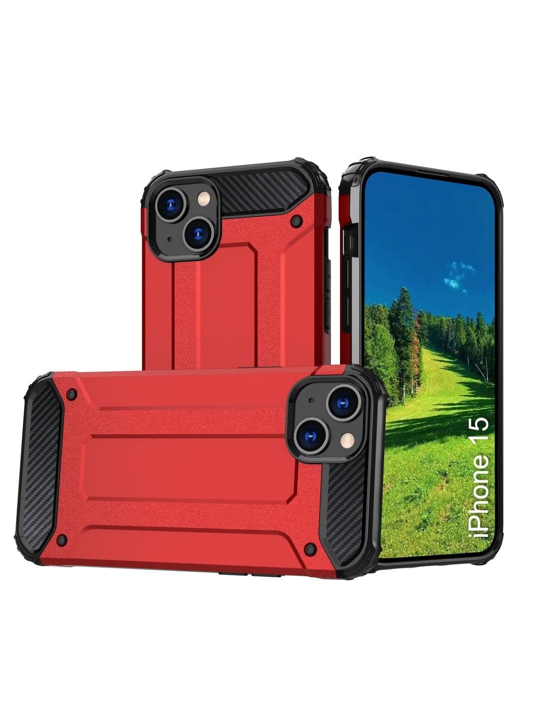 Luxury Kase Solid Printed iPhone 15 Back Case Mobile Accessories - view 1