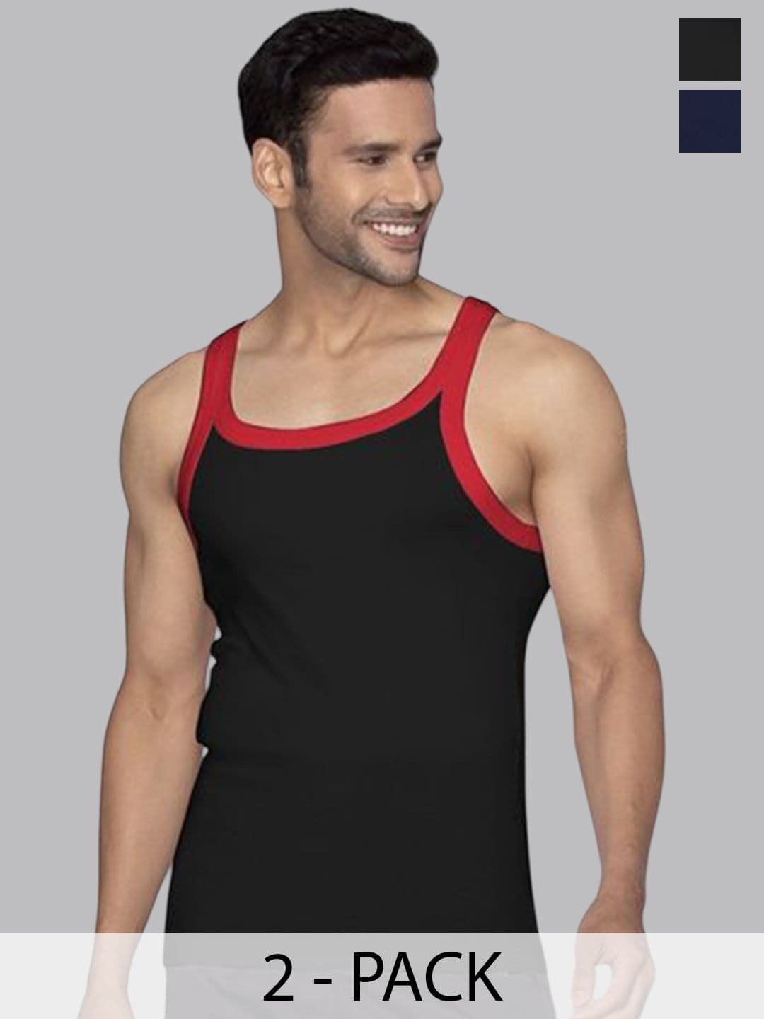HAP Pack Of 2 Pure Cotton Gym Innerwear Vests 121 GV-P2 - view 1